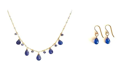 Tanzanite set with Necklace and Earrings by Judy Brandon Jewelry